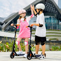 Foldable Kids Electric Scooter with 130W Motor & 10 MPH Speed, 5-Mile Range, 3-Speed Modes, Adjustable Height, Suspension & Rear Brake Suitable for Boys & Girls 6-12 Years, Compact for Short Trips,, Plug