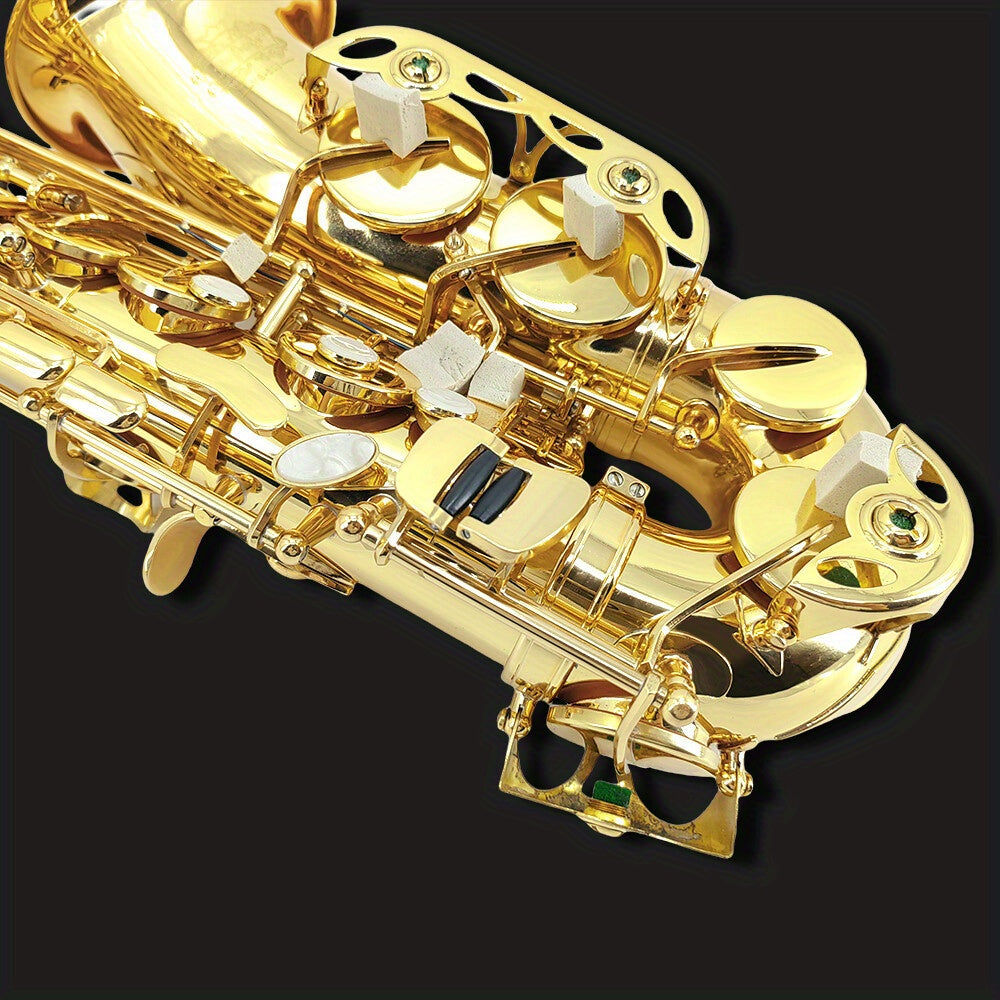 YoungMonic Eb Alto Saxophone for Beginners Adult, Saxophone Student, E Flat Alto Sax Full Kit with Reeds, Pads, Hard Carrying Case, Cleaning Cloth & Rod