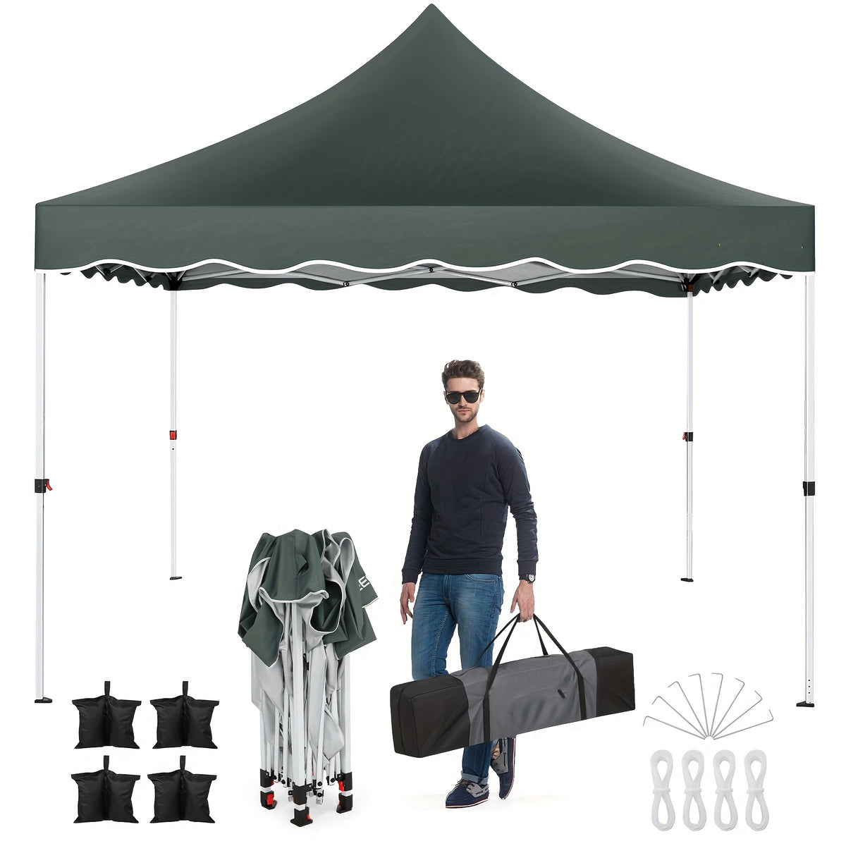 SANOPY 10x10ft Quick-setup Pop-up Tent | Fully Waterproof, Sunshade and UV Protection, Time-Saving and Portable, Perfect for Beach Enjoyment
