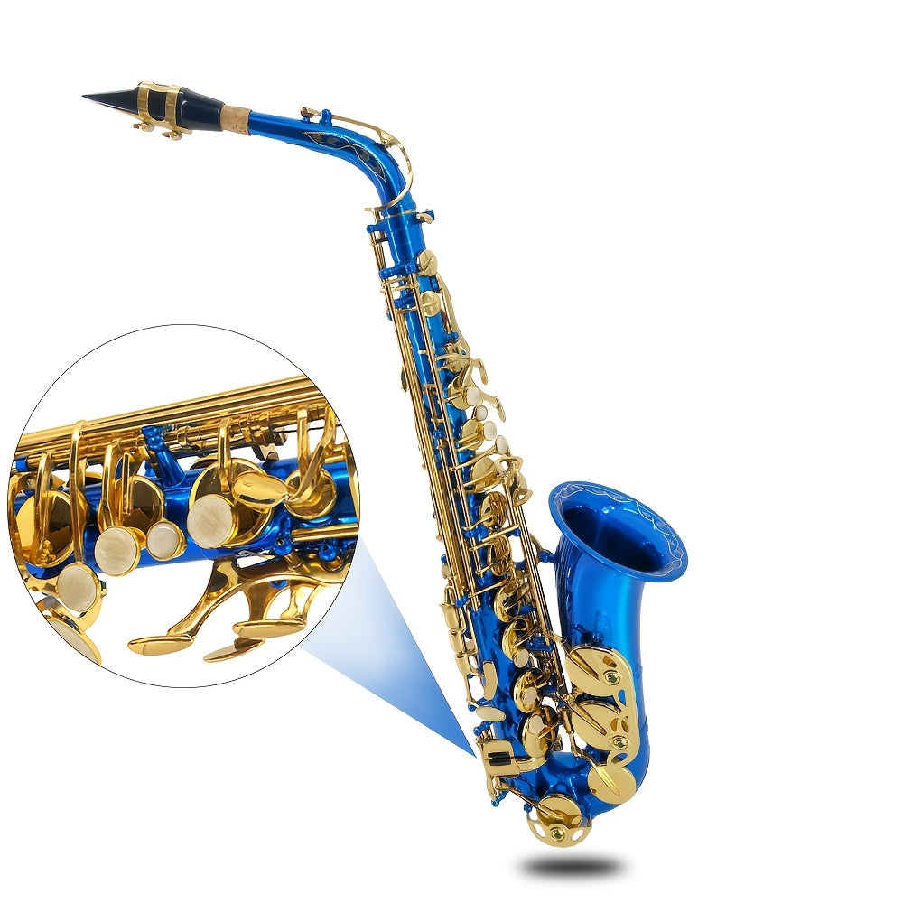 WUQIMUSC Alto And Soprano Saxophone | E-Flat Alto/B-Flat Soprano Available | Multiple Colors And Golden Lacquer End | Handcrafted | Full Kit with Case And Mouthpiece | Ideal Easter Gift for Friends, Him And Her Wind Instruments
