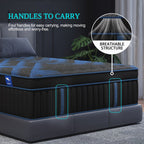 14/12 Inch Memory Foam Mattress Hybrid Pocket Spring Twin Full Queen King Bed Mattress In A Box, Euro Top Medium Firm For Back & Lumbar Support, Individual Pocket Spring Bed For Motion Isolation & Fiberglass Free