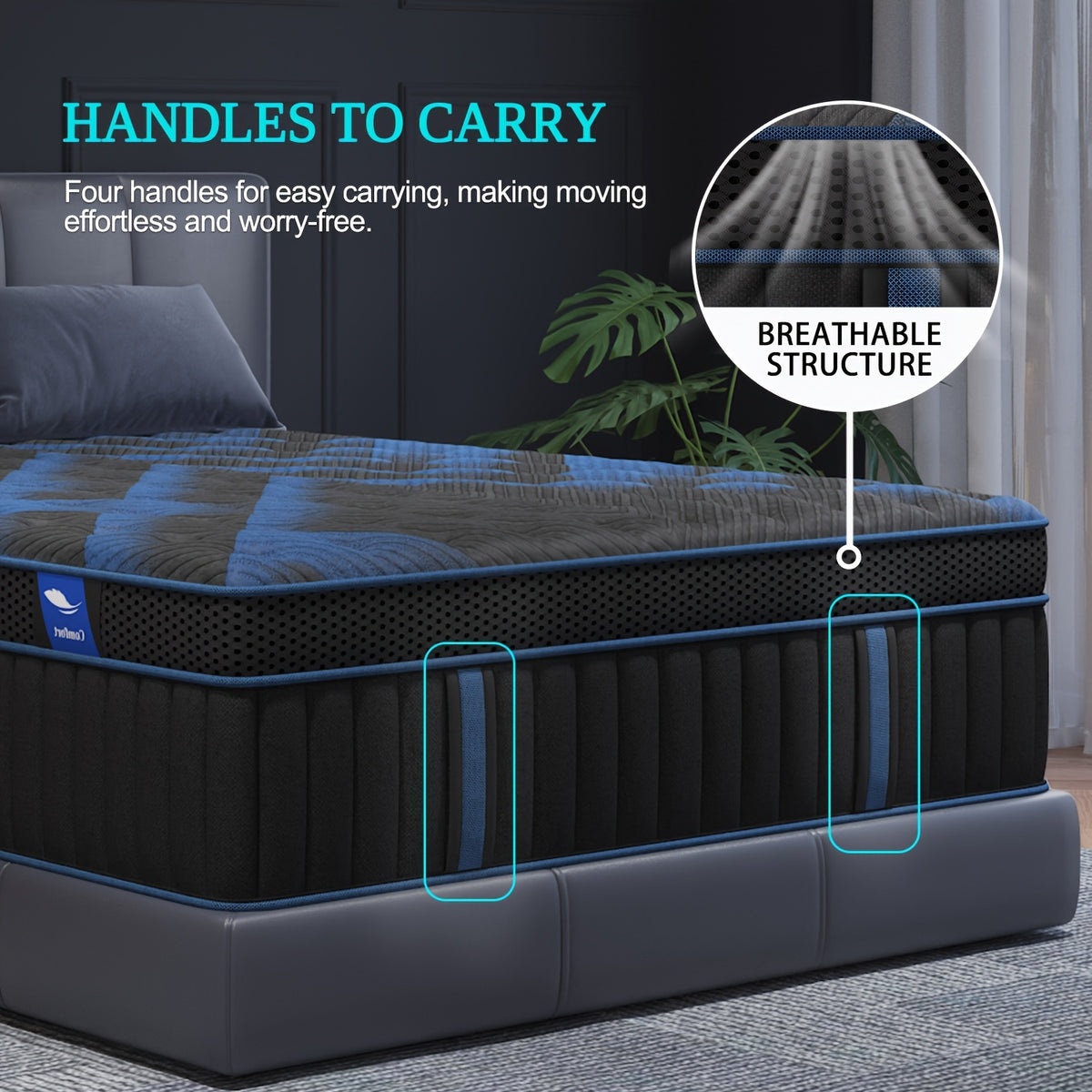 14/12 Inch Memory Foam Mattress Hybrid Pocket Spring Twin Full Queen King Bed Mattress In A Box, Euro Top Medium Firm For Back & Lumbar Support, Individual Pocket Spring Bed For Motion Isolation & Fiberglass Free