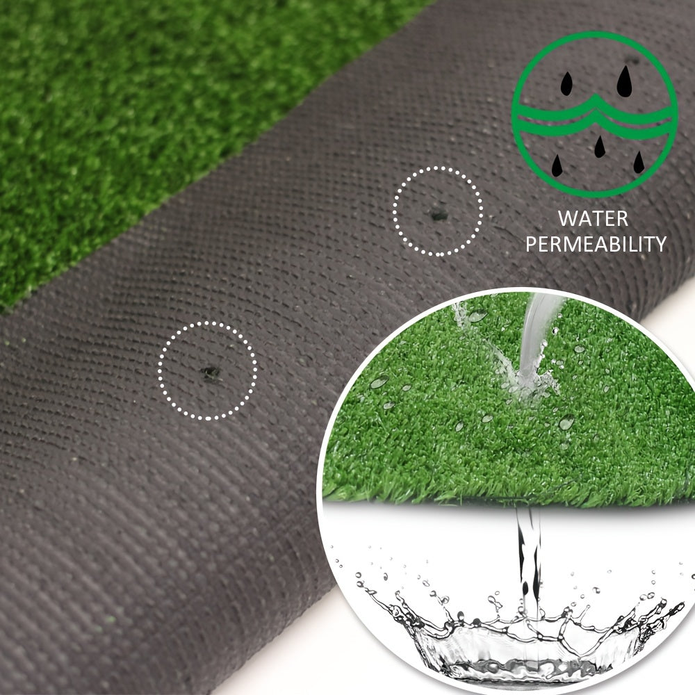 Pet Grow Artificial Grass Turf Lawn with Drainage, 0.4 Inch Fake Grass Rug Indoor Outdoor Party Wedding Christmas Balcony Garden Astro Turf Rug, Faux Grass Rug Carpet for Pets