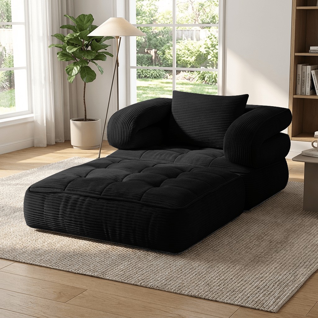 Black Friday Deal, Local Warehouse Ship 3-in-1 Compression Fold Sofa Bed, Single Convertible Chair Bed W/ Backrest & Pillow, Multi-Functional Lounge for Living Room Bedroom Apartment, for Napping, Overnight Guests, Reading & Relax, Great Gift Option