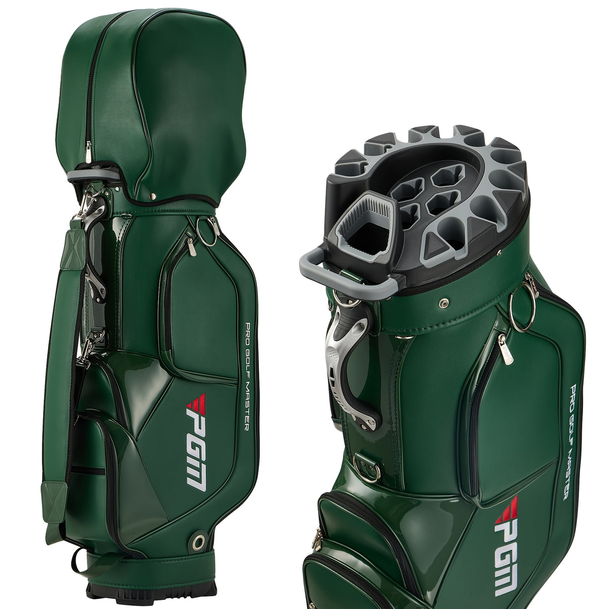 PGM Golf Cart Bag With 14 Way Organizer Divider Top, Premium Cart Bag With Handles And Rain Cover For Men/Blue
