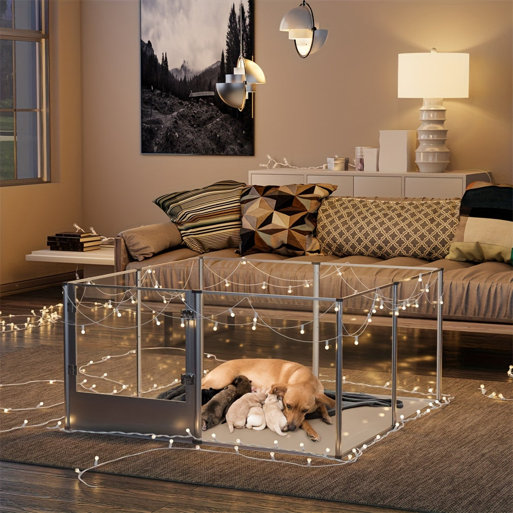 [Extra Large Pet Playpen] Extra Large Acrylic Pet Playpen Fence Dog Crate Kennels Indoor With Fertility Waterproof Pat