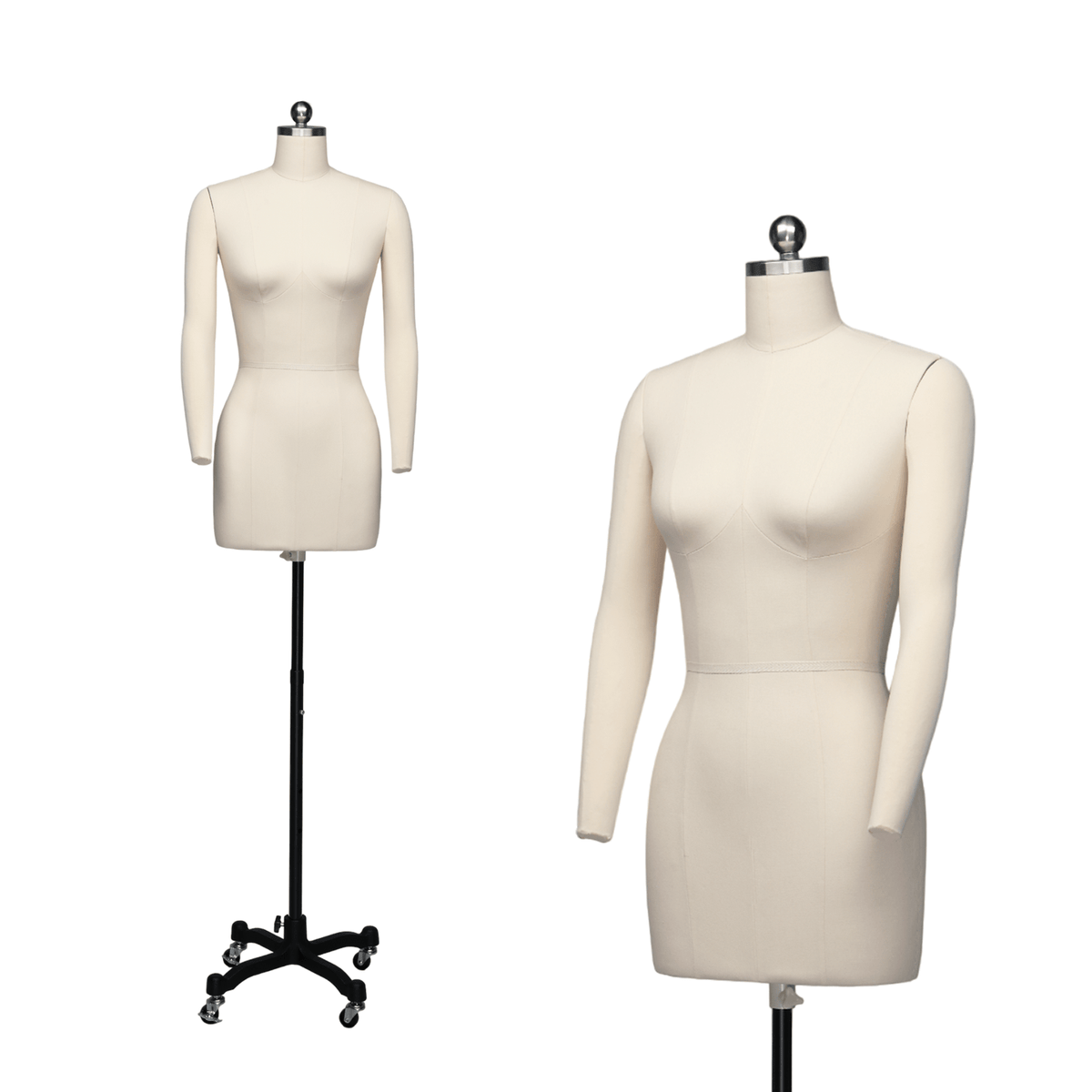 Bonnlo Female Sewing Mannequin, Size 6 Professional Dress Form for Display and Tailor Design, Height Adjustable Torso with Stable Metal Base