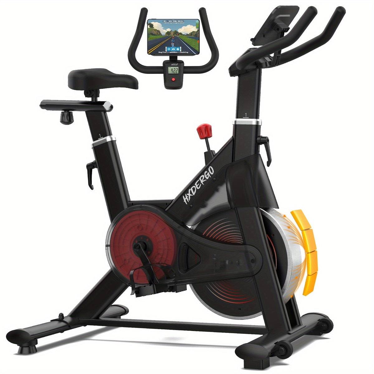 Exercise Bike: 330 Lbs Weight, Stationary Exercise Bike Exercise Bike for Home,Adjustable Magnetic Silent Belt Drive,Indoor Cycling Bike for Home, Suitable for Home Gyms,Rehabilitation Training Scenarios, Christmas Gifts