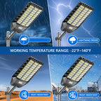 Outdoor Solar Street Lights, 4-Pack with Motion Sensor for Garage and Yard Security Lighting