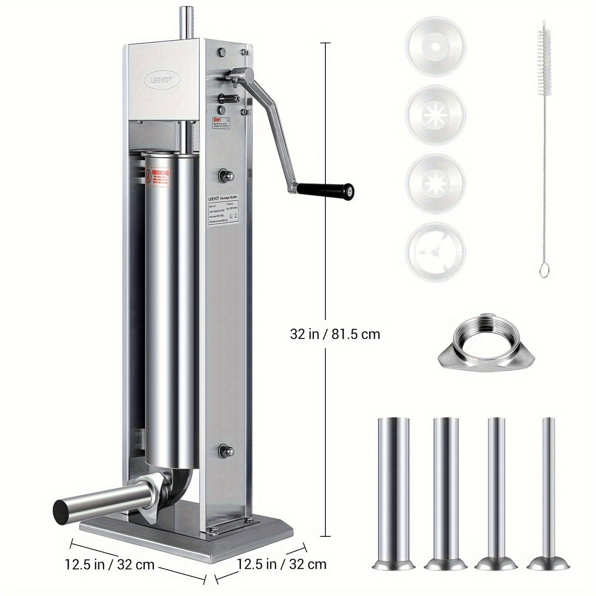 2 In 1 Sausage Stuffer, Vertical Sausage Maker And Spanish Churro Maker Machines With 2 Speed, 7LB/101.44oz