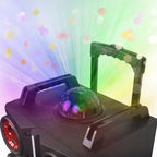 Sound Portable Party Bluetooth Speakers Loud Sound Powerful, DJ Sound Stereo Loud Bass Karaoke Machine with Sound Reactive Party Lights, USB/SD Input and Telescopic Pull Rod, Remote Control