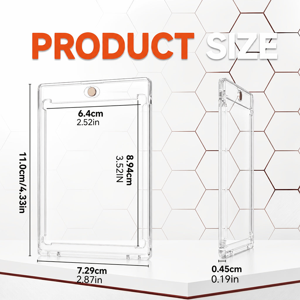 [400ct Magnetic Card Holder] - One Touches for Trading Cards, Hard Plastic Construction, 35pt Thick Card Case Protector for Baseball, And Trading Cards, Perfect Christmas And Halloween Gifts