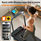 Foldable Treadmill with Incline Upgrade, 3.0 HP Low Noise Walking Pad Treadmill with Handlebar, 4 in 1 Portable Under Desk Treadmills for Home/Office, 350 Lbs Capacity, APP And Remote Control, LED Display, Without Battery