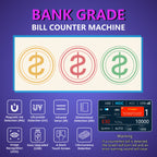 [Black Friday] Mixed Denomination Money Counter Machine, Value Counting, N70 Bill Counter With UV/MG/IR/MT Counterfeit Detection, 3.5" TFT Display Cash Counting Machine, Office Supplies, Black Friday