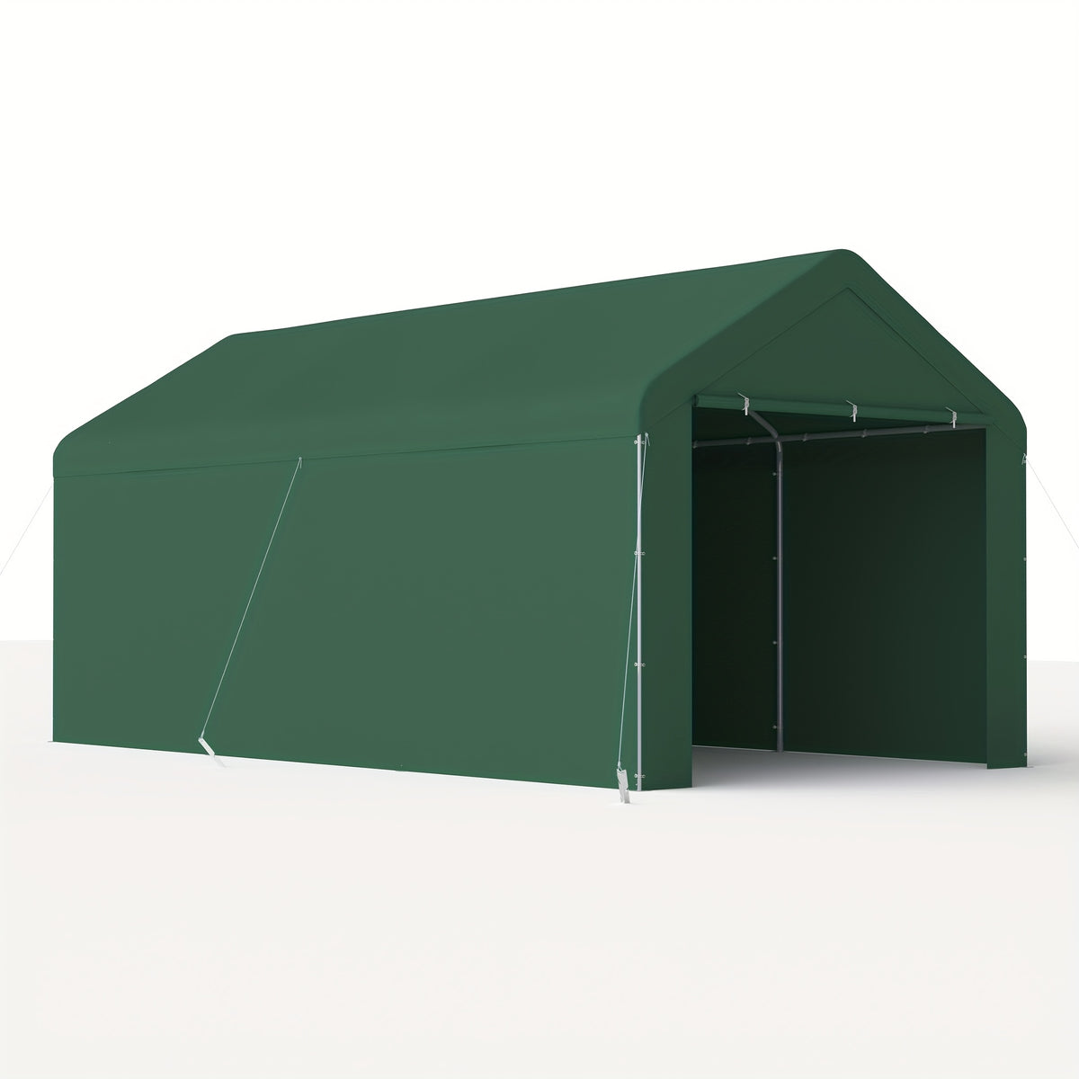 10x20 Carport Heavy Duty Portable Garage Shelter Metal Car Canopy Tent with UV-Resistant & Weatherproof Top Cover for RV & Vehicles