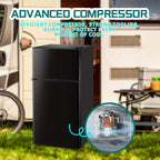 2.4 CU.FT. Mini Fridge with Freezer, Personal Refrigerator, Small Size Refrigerator with 7 Level Adjustable Temperature and Double Door