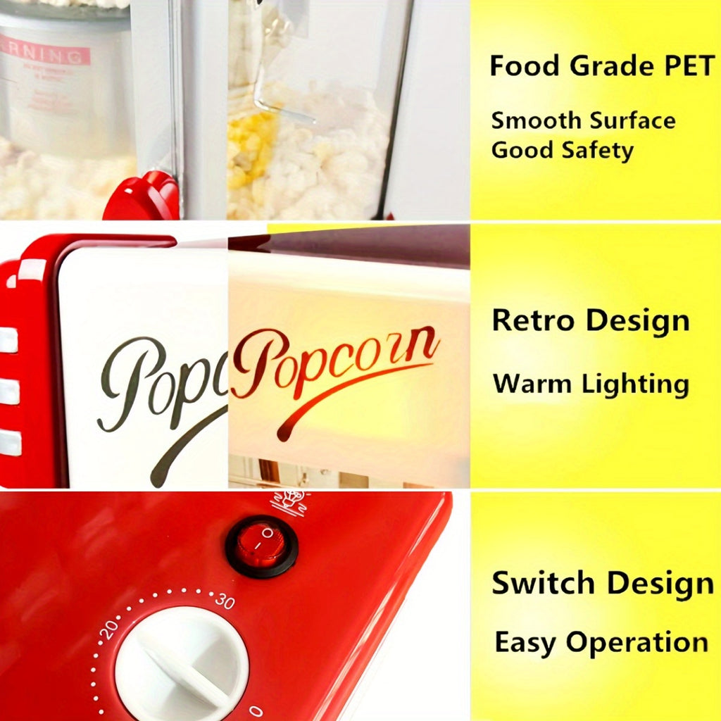 Home Commercial Popcorn Machine Automatic, Party, Desktop High Quality, Simple and Easy to Operate, Miniature Popcorn Maker
