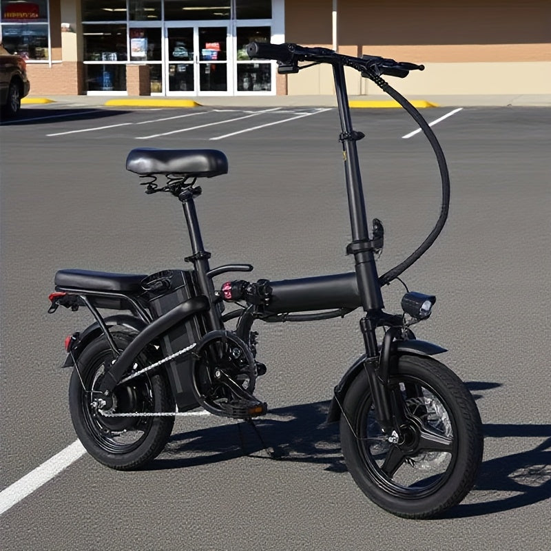 14 Inch Foldable Electric Bicycle,, 330 Pound Load-bearing Capacity, Max Speed Of 19MPH, 48V Lithium Battery, Range Of Approximately 18-28 Miles, Portable Folding Design, Outdoor Cycling Exercise, Urban Commuting Travel, Adult Gifts