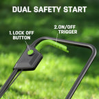 Deli Steelite 13-Inch Cordless Lawn Mower, 21V Electric Lawnmower with Brushless Motor for Garden, Configuration 1 Battery And 1 Charger Or 2 Batteries And 1 Charger