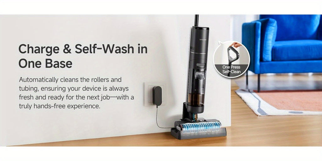 Refurbished DREAME G10 Pro Wet Dry Vacuum Cleaner, Vacuum Mop All In One with Auto Self-Cleaning, Floor Cleaner Machine for Hard Floor, 35 Mins Runtime, Edge Cleaning, Self-Propelled Vacuum Mop Combo