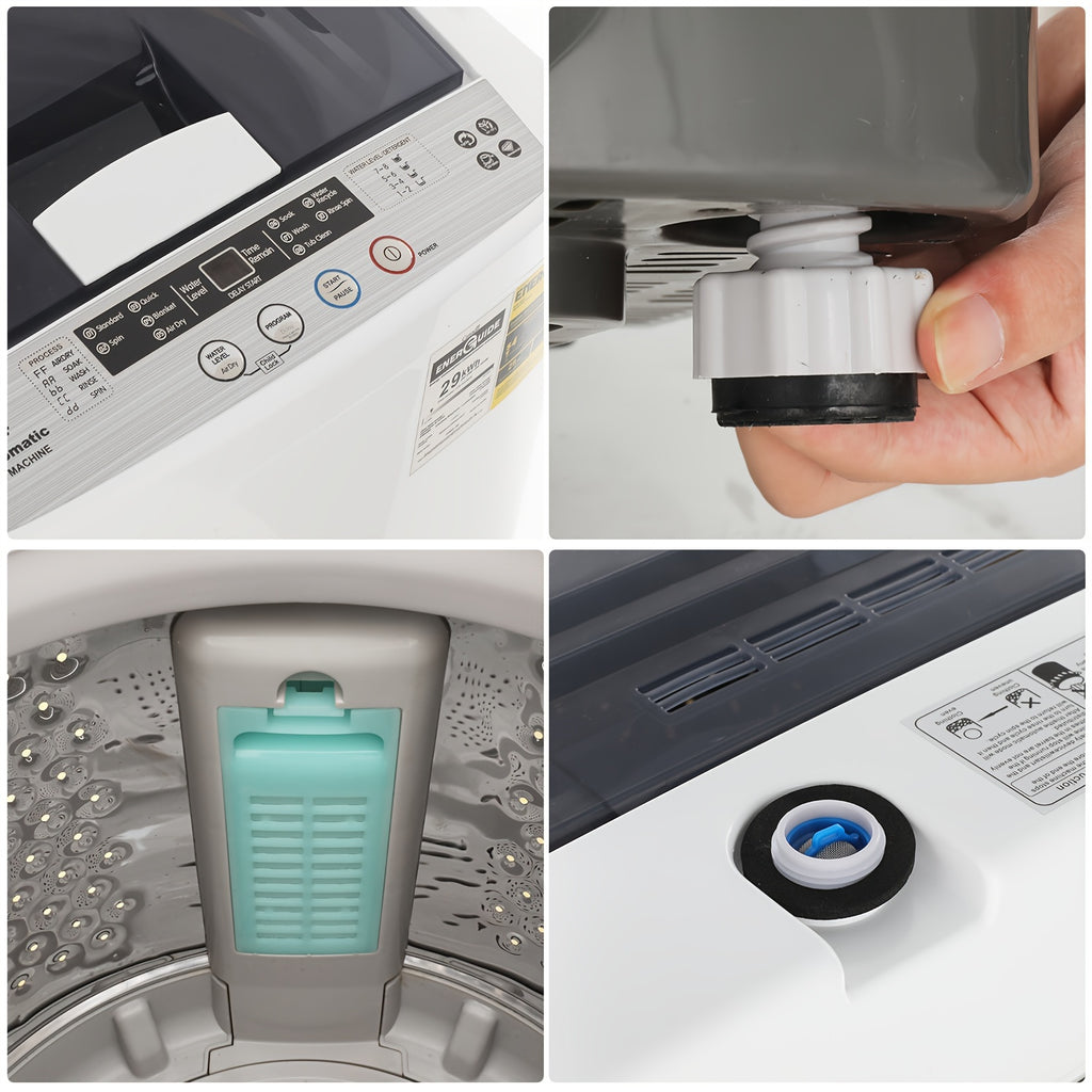 HOMDOX Top-Opening Portable Washing Machine & Air Dryer Combo - 17.9LBS/13.6LBS Capacity, Energy-Efficient, Smart Mechanical Control, 120V Plug, Compact Design for Small Spaces, Laundry Room Additions, Modern Laundry Appliance, Durable Construction