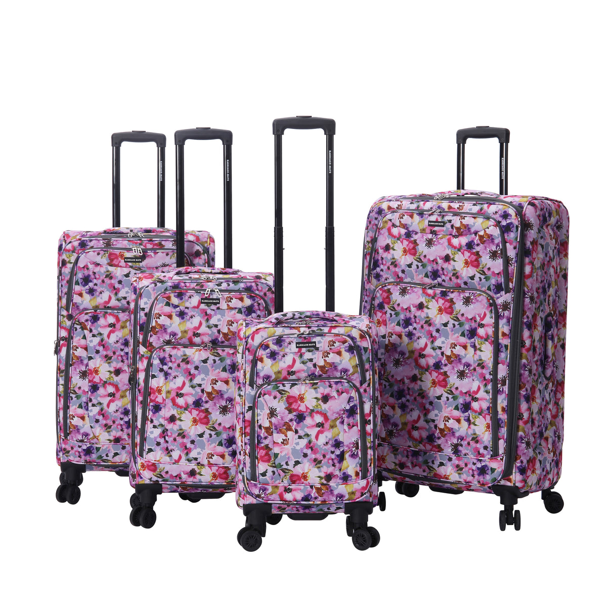 4-Piece Softside Spinner Luggage Set (20+24+28+32 inch) Lightweight Travel Suitcases with 360° Wheels, Telescopic Handle, Multi Pocket Design