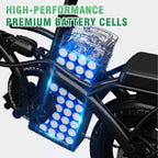 Electric Folding Bike Lithium Battery, Scooter Battery, 48V 10.4Ah High-Quality Long-Range Battery, Quick Replacement, Ready to Use Directly on Vehicle, Includes Original 2A Fast Charger, Compatible with Multiple Models, Range 30-40KM