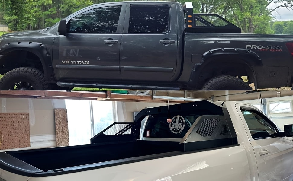 Truck Roll Bar Chase Rack Adjustable, Universal Fit for Pickup Trucks Extendable Chase Rack Sports Bar