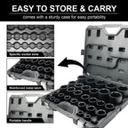SAE Impact Socket Set, 31-Piece 3/4-Inch Drive Kit for Truck and Industrial Equipment Maintenance