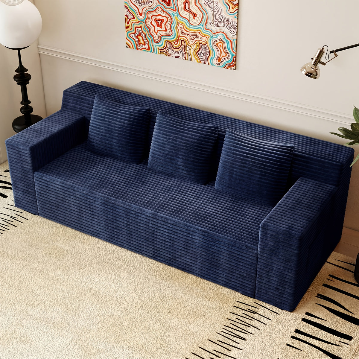 71 Inch Modern Modular Sofa, No Wooden Frame, Living Room Sofa, No Assembly Required, Comfortable Soft Cushion, Suitable For Living Room, Bedroom, Apartment