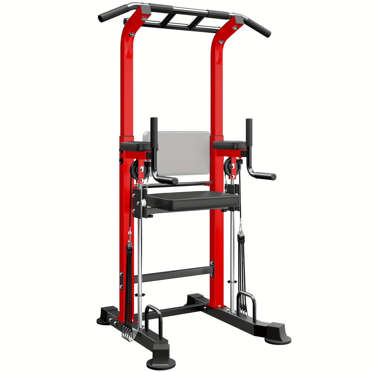 Sogespower Power Tower Dip Station Pull Up Bar for Home Gym Multi-Function Adjustable Height Strength Training Workout Equipment