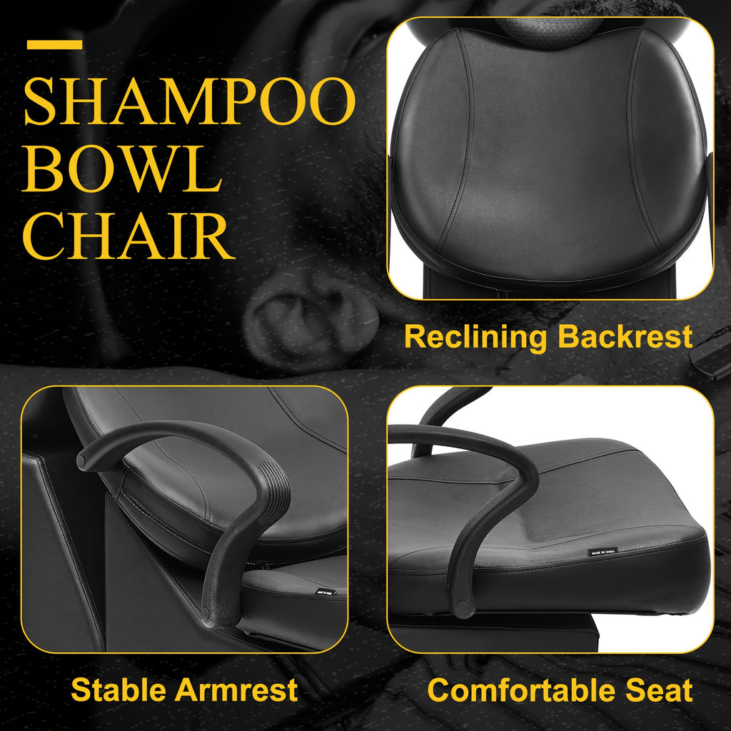 New Backwash Barber Chair ABS Plastic Shampoo Bowl Sink Unit Station Spa Salon Equipment for Valentines Gifts