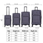 4-Piece Softside Spinner Luggage Set (20+24+28+32 inch) Lightweight Travel Suitcases with 360° Wheels, Telescopic Handle, Multi Pocket Design