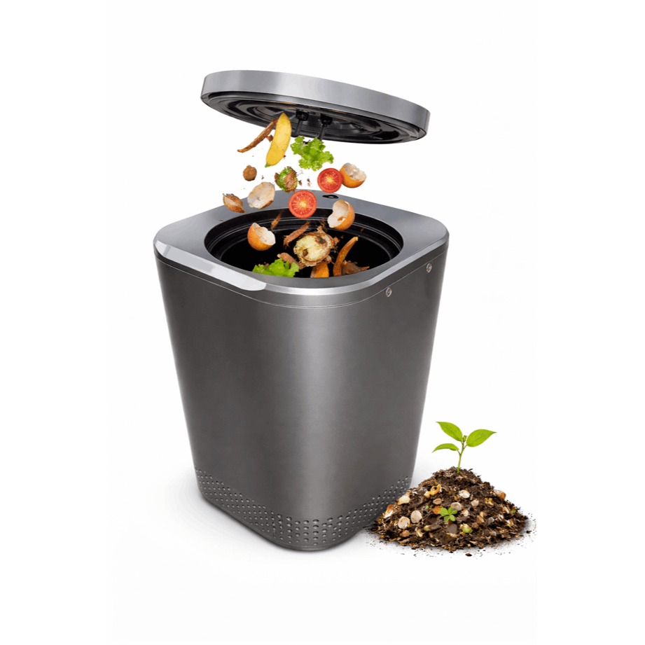 NAGUALEP Smart Waste Kitchen Composter – Electric Countertop Compost Bin, 2.5L, Stainless Steel