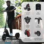 Electric Folding Scooter—Hover-1 Helios, 18 MPH Speed and Up to 24-Mile Range with Dual Front Suspension