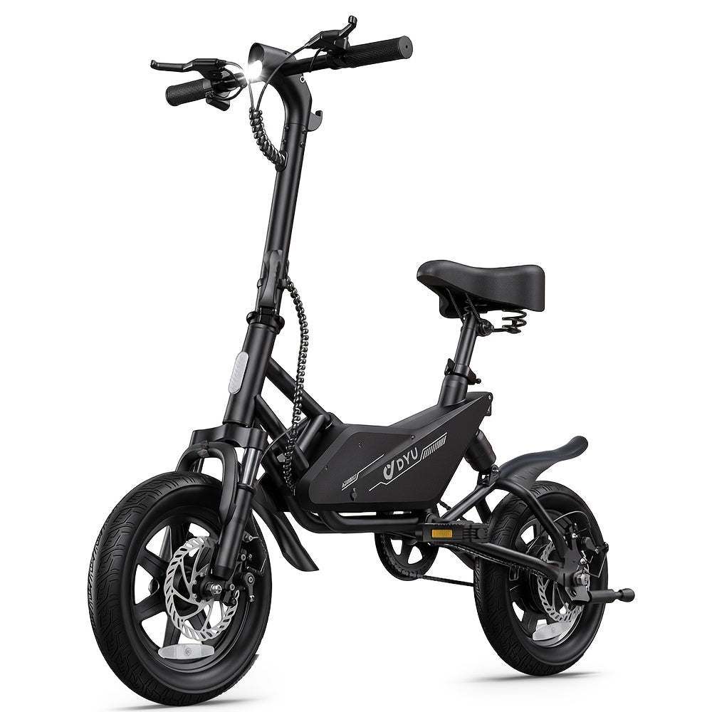 Electric Bike For Adults, 14" Ebike With 350W Motor, 36V7.8AH Battery, Commuter Electric Bicycle Dual Disc Brake, Front And Rear Suspension