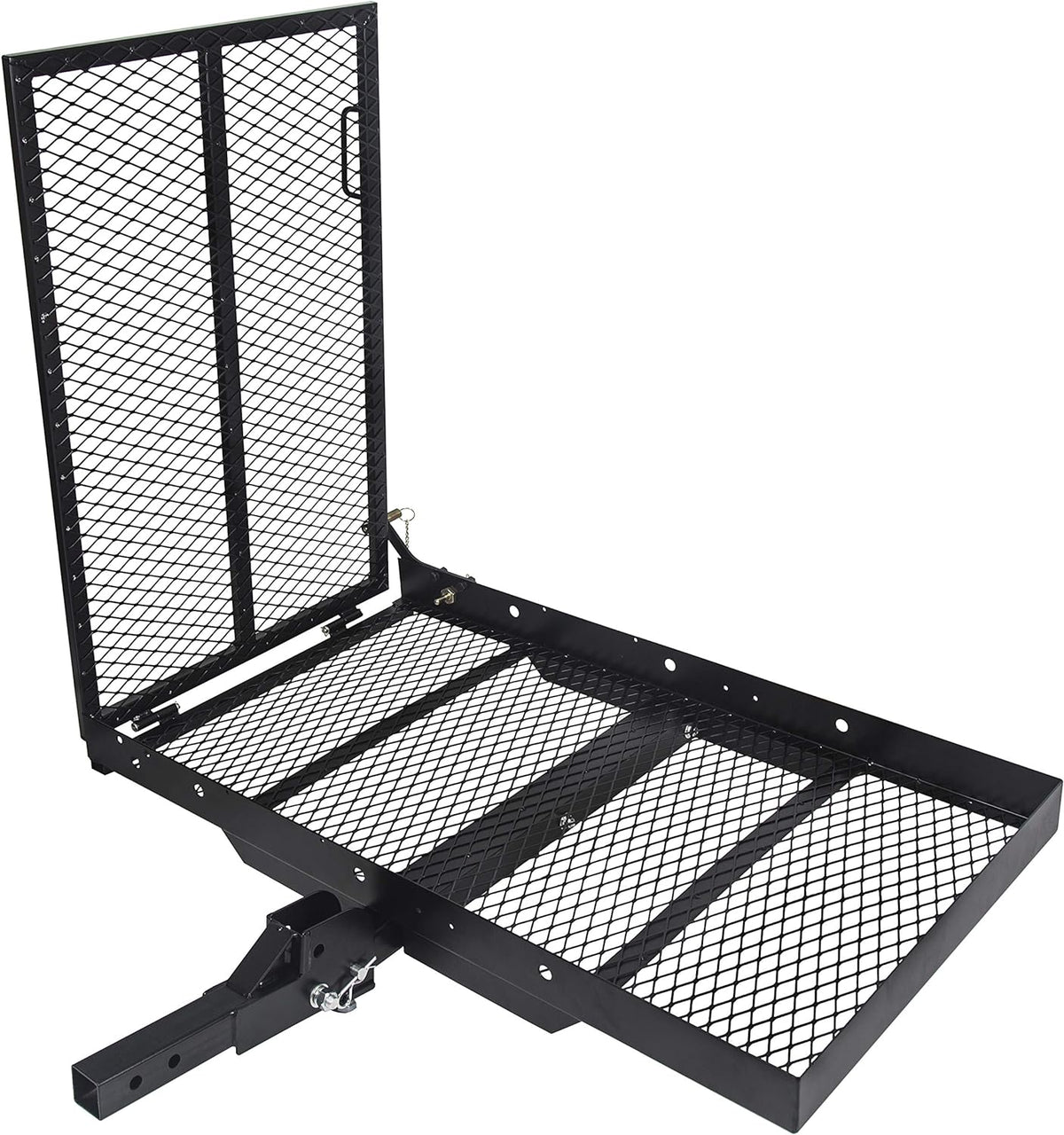 Hitch Cargo Carrier with Ramp Foldable Hitch Mount Wheelchair Carrier Mobility Scooter Ramp 500 Lbs Weight Capacity (halloween & accessories)