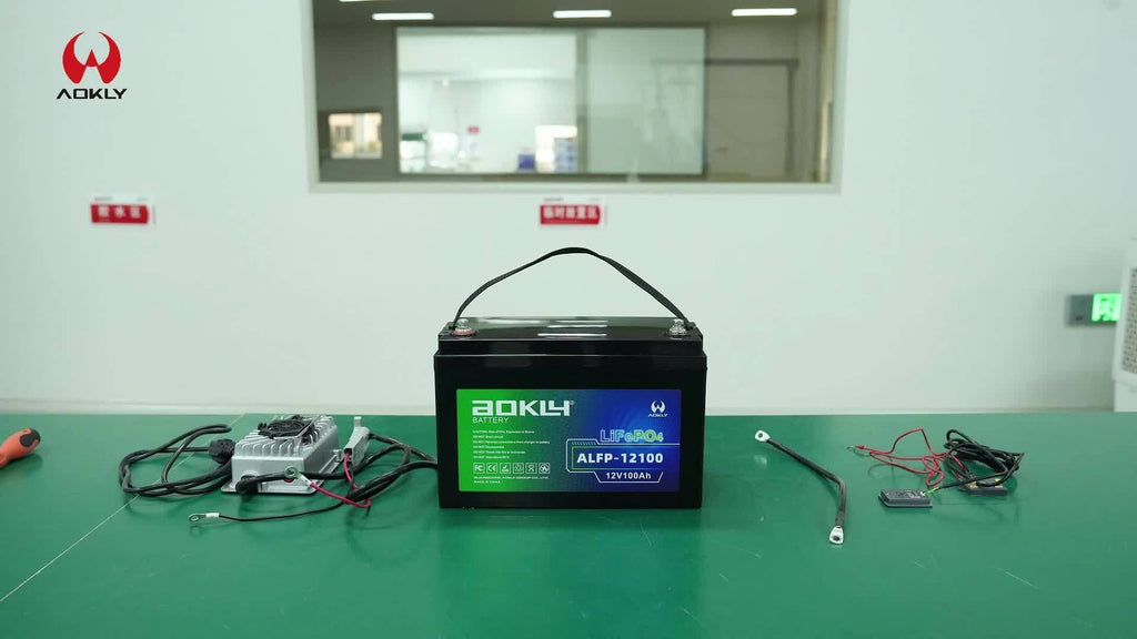 AOKLY 12V Lithium RV Battery with Capacities of 100Ah Or 150Ah, Designed for Deep Cycle Use, Suitable for Off-Grid Power Applications in Homes And Outdoor Settings, And Compatible with Solar Panels