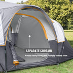 10 Person Camping Tent - Portable Easy Set Up Family Tent for Camp, Windproof Fabric Dome Tent Outdoor for Hiking, Backpacking, Traveling-14'x11'x74in(H)