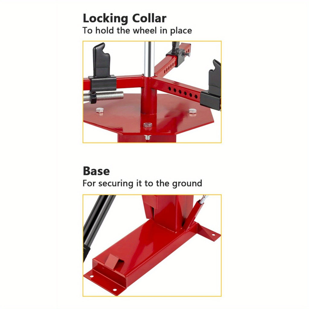 Manual Tire Changer with Bead Breaker Portable MountDemount Tool for 4 to 165 Tires Truck Car Motorcycle Red