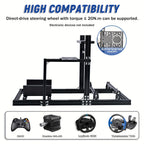 Mokapit More Sturdy Aluminum Alloy Racing Simulator Cockpit Fits for Logitech/ Thrustmaster/ Fanatec/ Moza G29 G920 G923 T300RS Gaming Steering Wheel Stand Excludes Shift Levers Steering Wheels Pedals