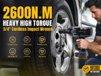 1700/2100 Ft-Lbs Cordless Impact Wrench, 3/4 Inch Electric Impact Gun, Compatible with Dewalt 20V MAX Battery, Brushless Constant High Torque Impact Driver with 3 Speed, Tool Solely (No Battery Included)