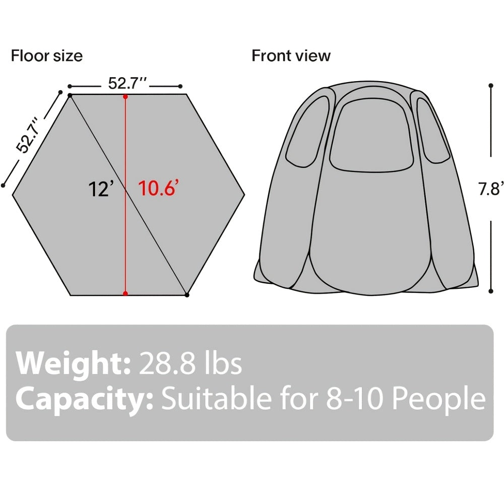 Pop Up Canopy Tent - Vendor Booth Event Tent - Pop Up Canopy for Commercial Activity - Camping Gazebos - Beige