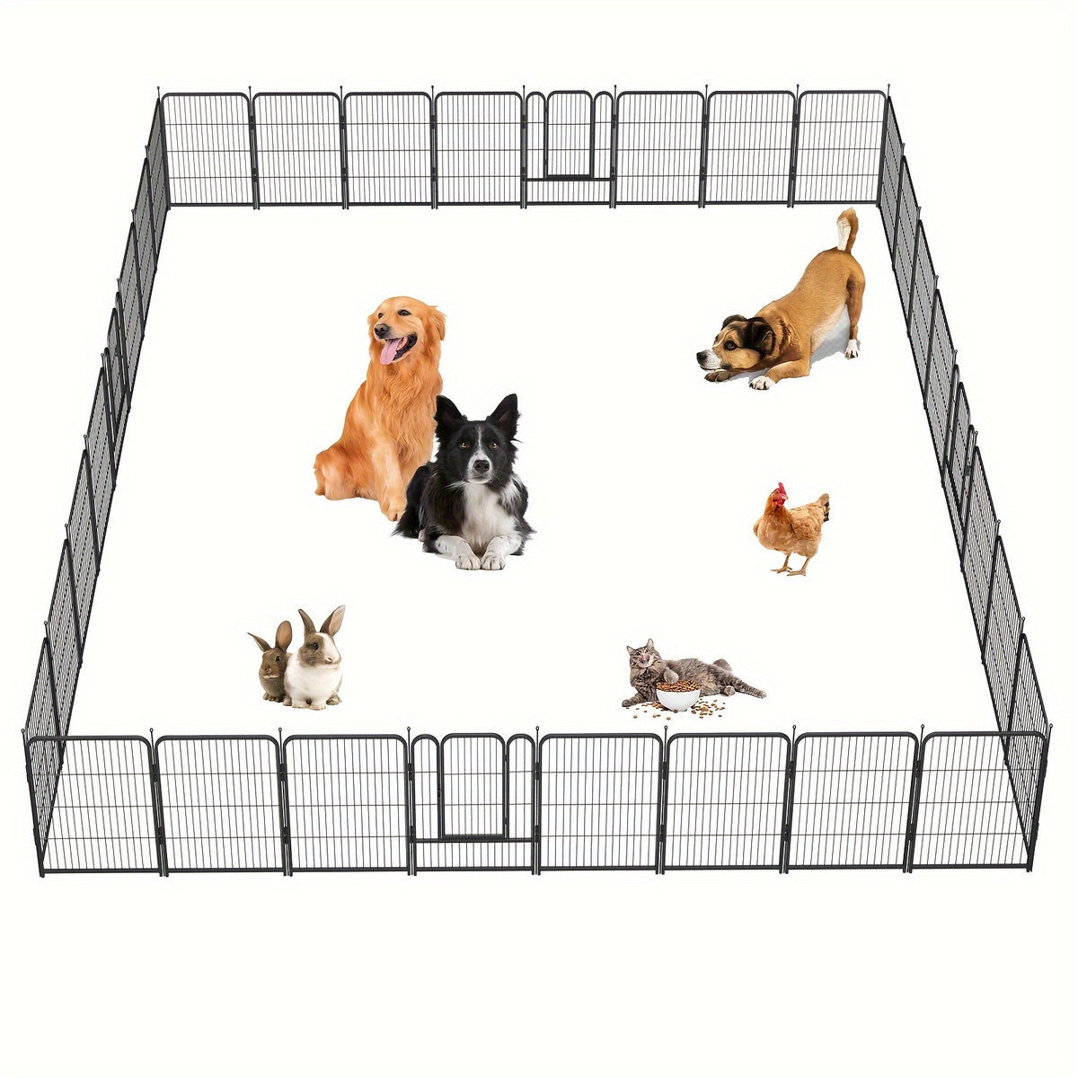 Courtyard Fence Decoration Fence Painting Circle Fence Courtyard Wall Metal Fence Pet Outdoor Fence