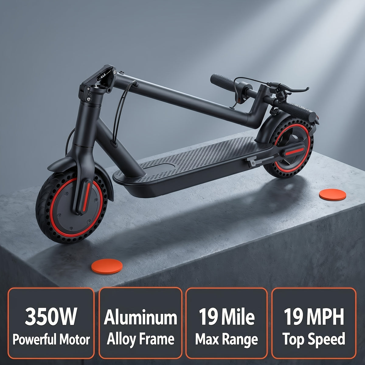 350W Motor. Adult Folding Electric Scooter, 8.5-Inch Tires, 3 Speed Settings, Dual Safety Brakes, Durable Body, LED Headlights And Taillights, Supporting 265 Pounds, for Daily Commuting And As A Gift. Large-Capacity Battery: 36V5.2AH/36V 10.4Ah