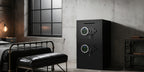 6.0 Cub Extra Large Heavy Duty Fireproof for home Safe Box with Biometric Fingerprint Lock, Backlit Keypad & Deposit Slot - Dual Alarm System, Digital Display, Metal Construction, Secure Cash & Valuables Storage for Home, Office
