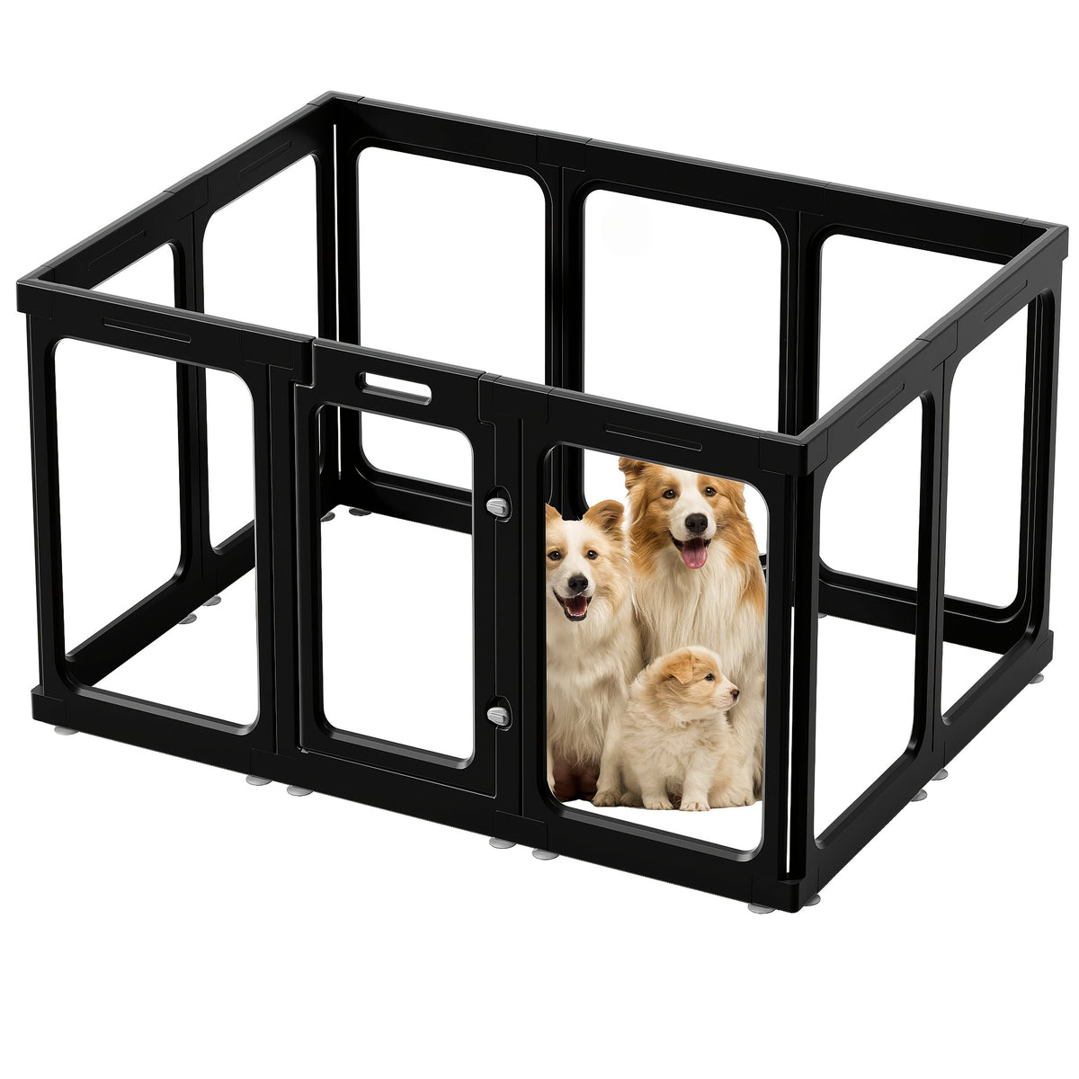 [Acrylic Pet Playpen] Clear Acrylic Dog Playpen With Door, For Puppy Cat Rabbit Transparent Pet Pen, Indoor Dog Playpen, Dog Fence, Easy Assembly And Cleaning Dog Pen For Small To Medium Dogs