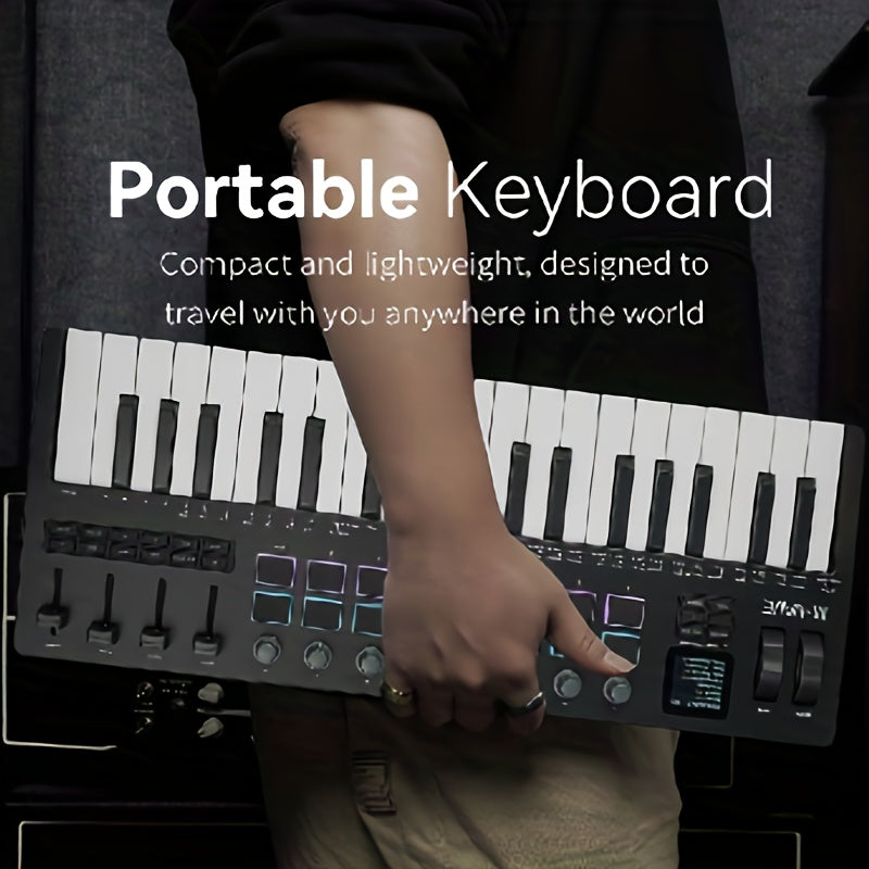 M-VAVE SMK37PRO Professional MIDI Keyboard with 37 Keys, Wireless for Music Composition And Synthesis