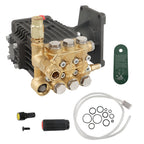 4400 PSI 4 GPM Heavy-Duty Pressure Washer Pump, 1" Horizontal Shaft, Replacement Power Washer Pump for Concrete, Roads, Parking Lots, Construction Sites, Building Exteriors & Industrial Surfaces