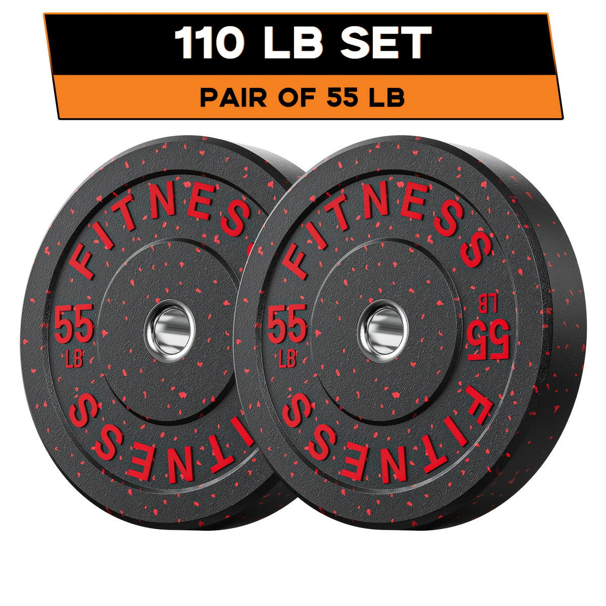 45-650Lbs High Bounce Bumper Plates, 2 Inch Colored Fleck Rubber Weight Plates For Heavy Lifters, Powerlifting, CrossFit, Deadlift, Squat, Home Gym, Strength Workout, For Men, Women, Big Weight Enthusiasts